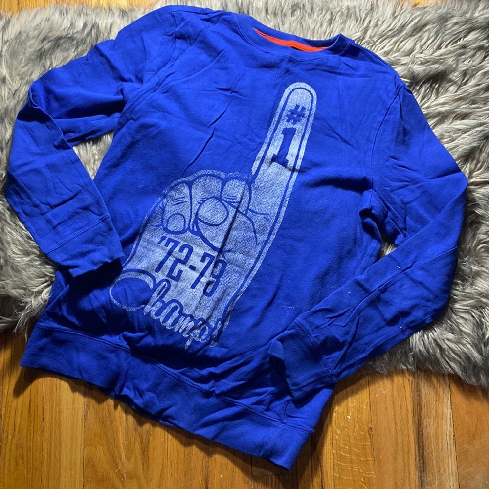 Blue long sleeve shirt